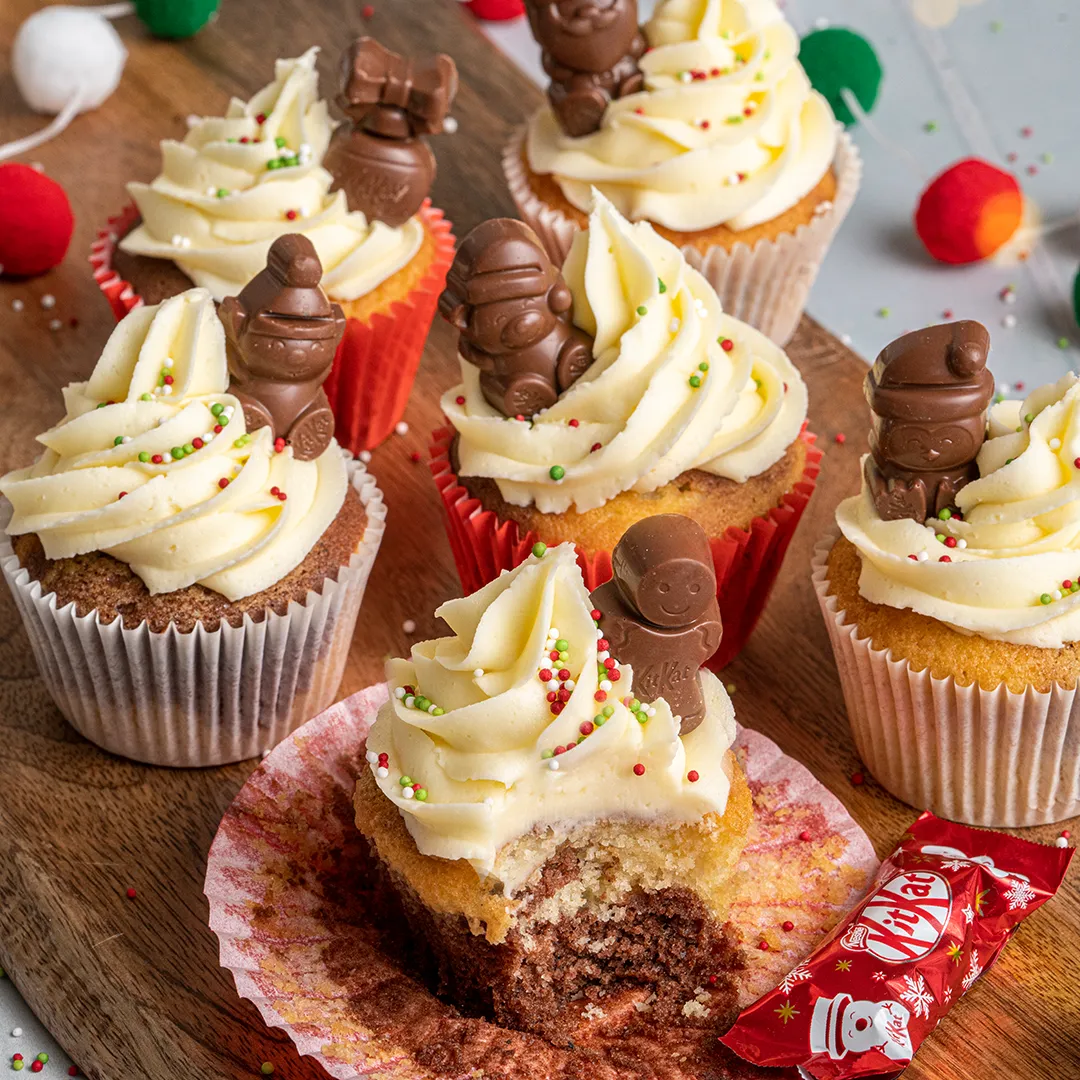 KitKat® Santa Festive Friends Cupcakes